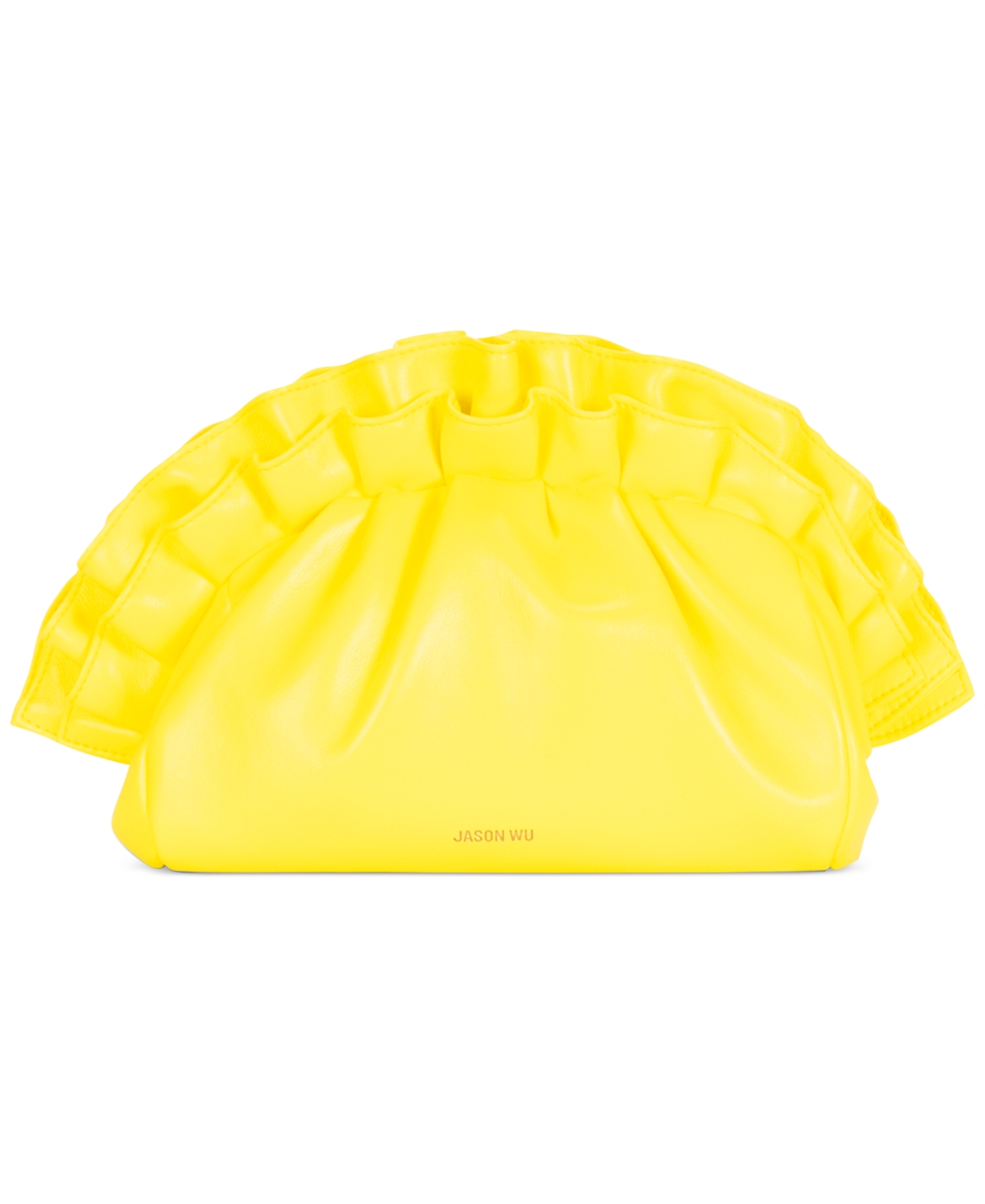 Shop Jason Wu Mmi Pleated Frill Crossbody Bag In Lemon Curd
