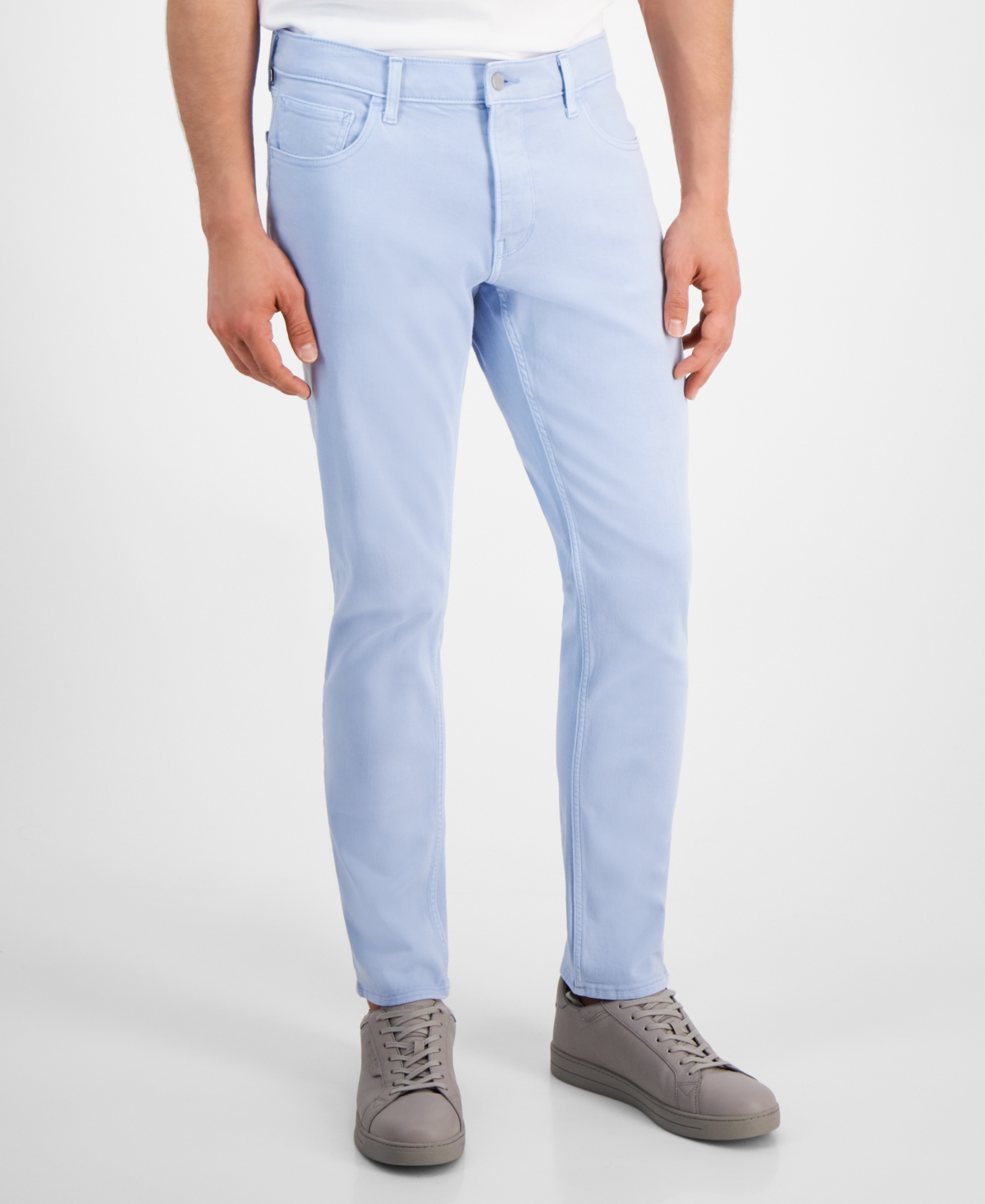 Shop Michael Kors Men's Five-pocket Pigment Dyed Jeans In Pastel Blue