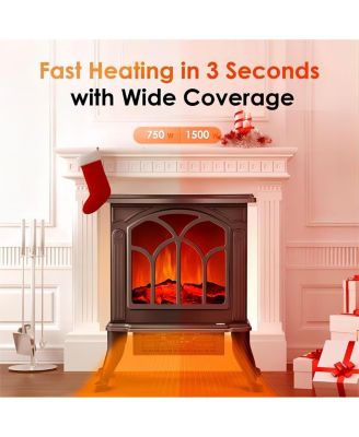 16in W Electric Fireplace Flame  Stove Heater Space Heater Indoor