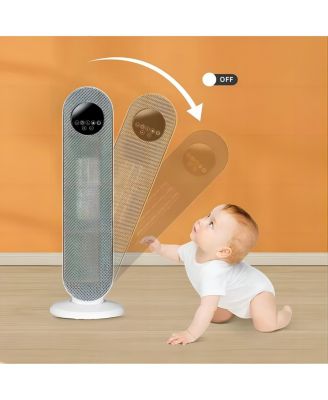 1500W Portable Oscillating Electric Space Heater for Indoor Use with Remote