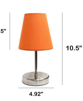 Nauru 10.5" Traditional Petite Metal Stick Bedside Table Desk Lamp with Fabric Empire Shade