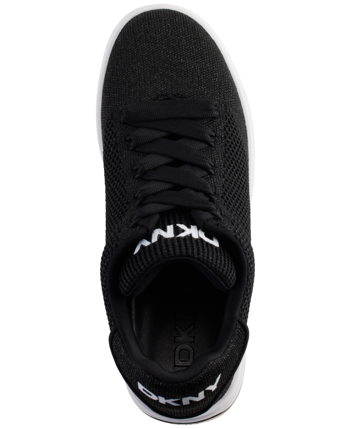 Shop Dkny Women's Abeni Lace-up Low-top Sneakers In Black