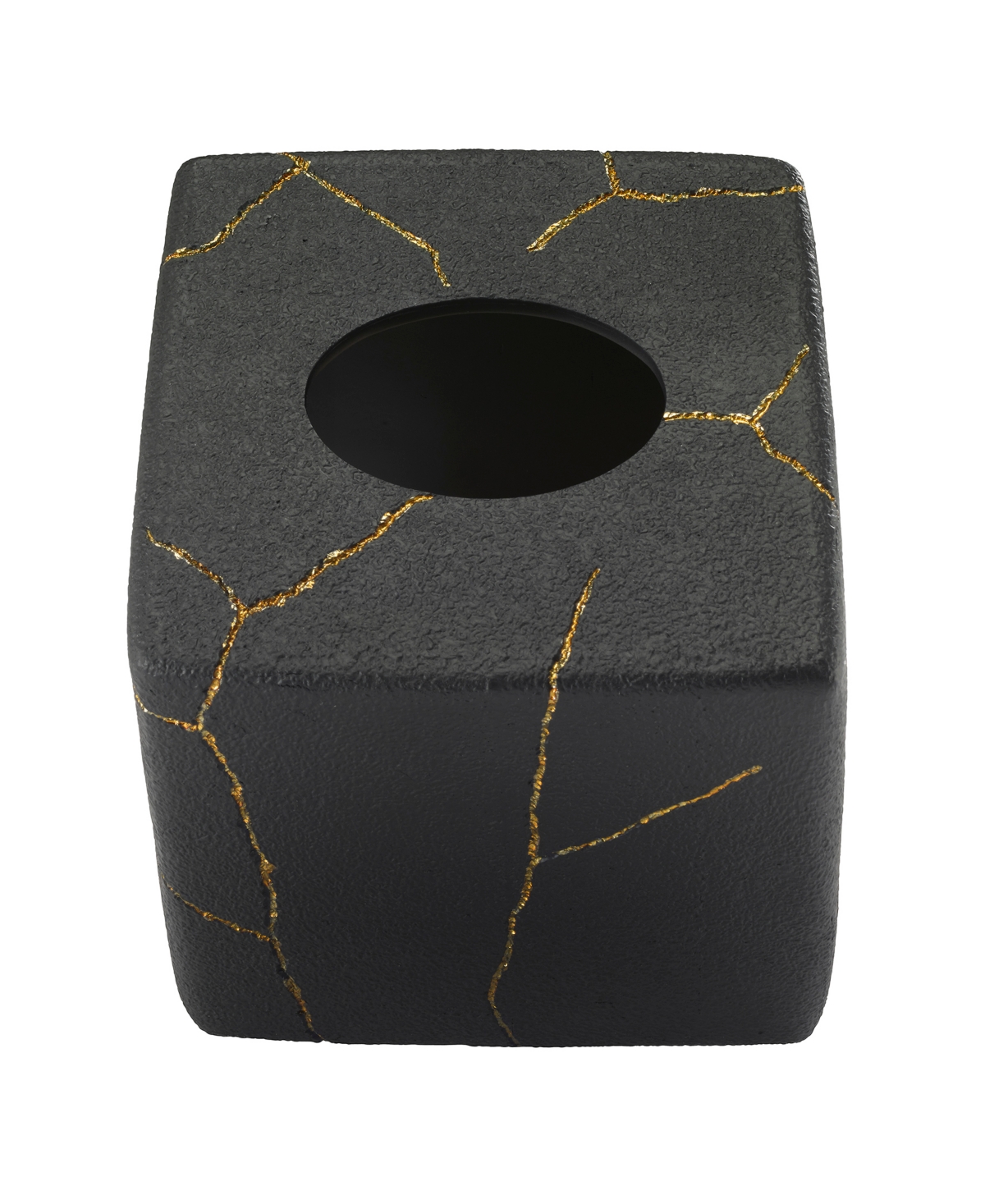 Shop Nicole Miller Sydney Tissue Cover In Blk,gold