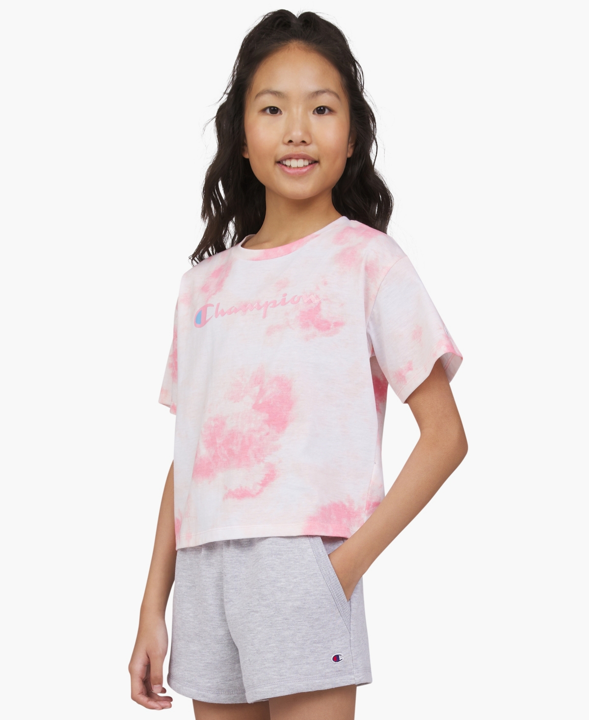 Champion Big Girls Tie Dye Meet Greet Crewneck T-shirt