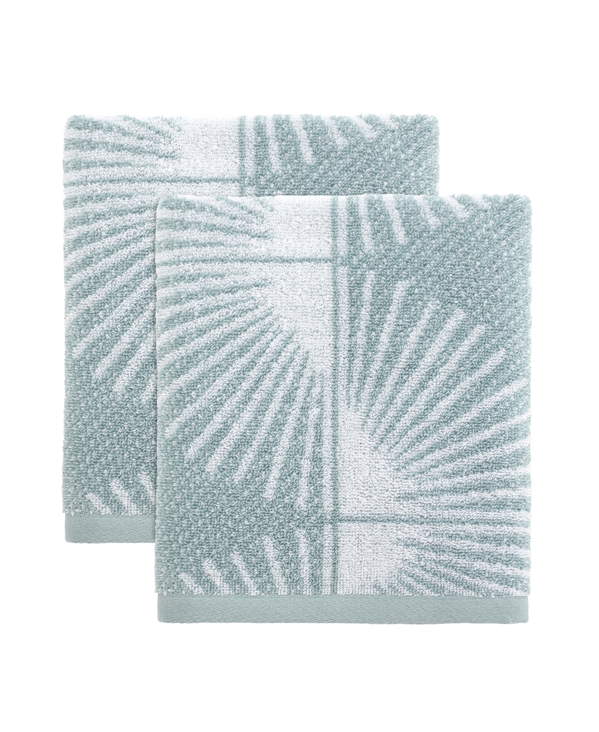 Shop Nicole Miller Kendall 2-pc. Hand Towel Set, 16" X 28" In Oasis