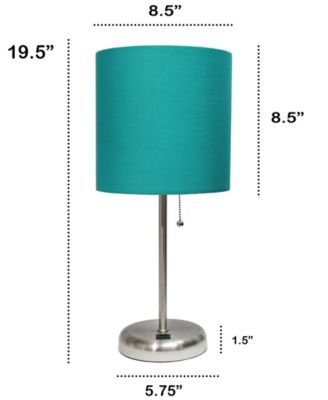 Oslo 19.5" Contemporary Bedside USB Port Feature Standard Metal Table Desk Lamp 