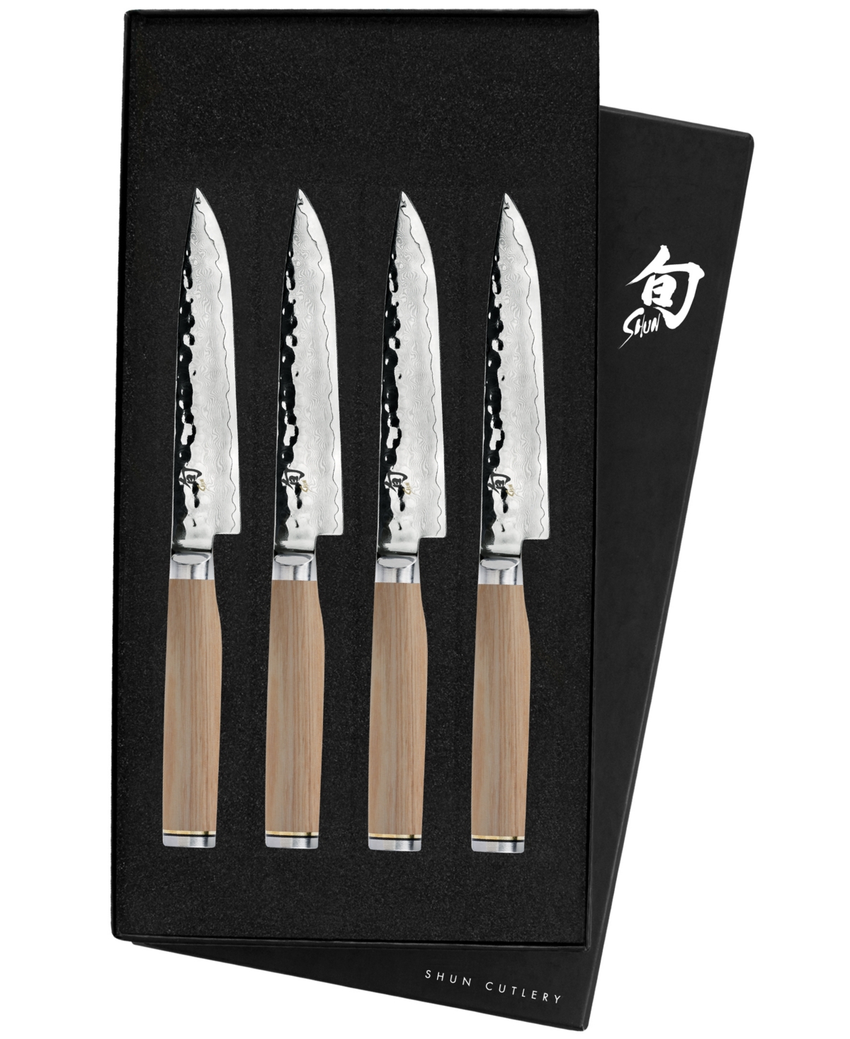 Shop Shun Stainless Steel Premier Blonde 4 Pc Steak Knife Boxed Set In Beige