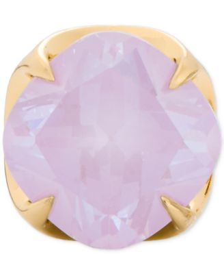 Gold-Tone Color Cubic Zirconia Stud Earrings