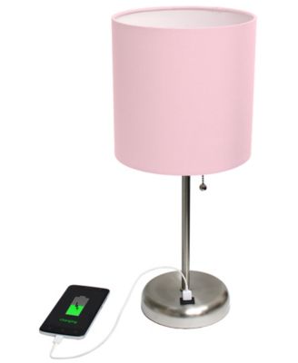 Oslo 19.5" Contemporary Bedside USB Port Feature Standard Metal Table Desk Lamp 