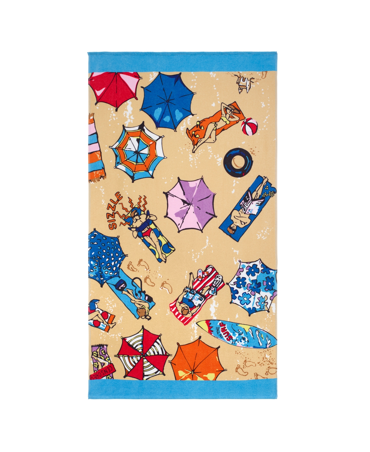 Shop Nicole Miller At The Beach Beach Towel, 36" X 68" In Multicolor