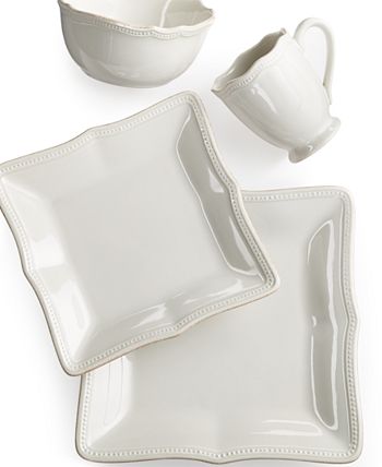 Lenox - French Perle Bead White Square 4-Pc. Place Setting