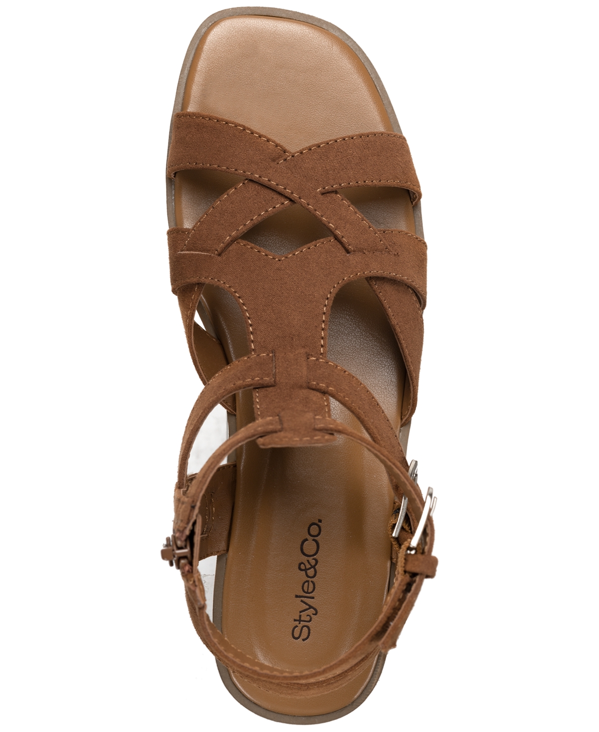 STYLE & CO WOMEN'S STORIEE GLADIATOR FLAT SANDALS, CREATED FOR MACY'S 