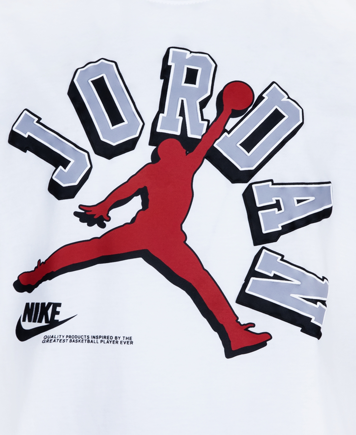 Shop Jordan Big Boys Varsity Jumpman Short Sleeve Tee In White