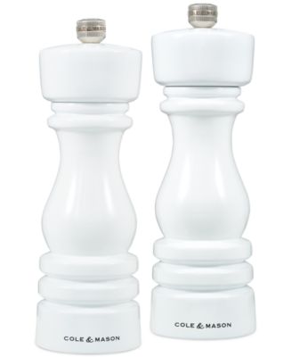 Cole & Mason Cole Mason London 7" Wooden Salt & Pepper Mill Gift Set - White