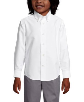 Big Boys Long Sleeve Solid Oxford Dress Shirt