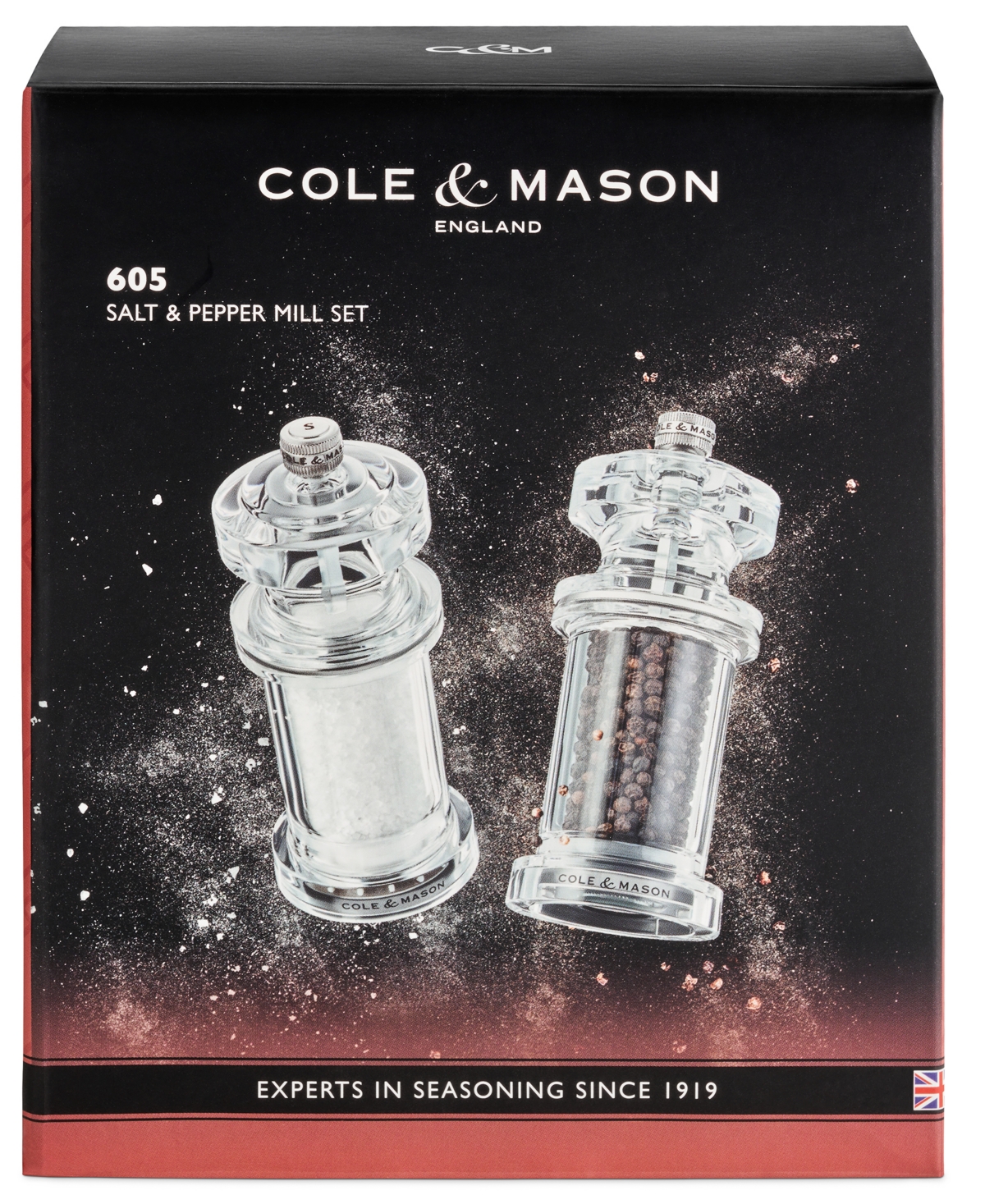 Cole & Mason Acrylic 5.5" Salt & Pepper Mill Gift Set In No Color