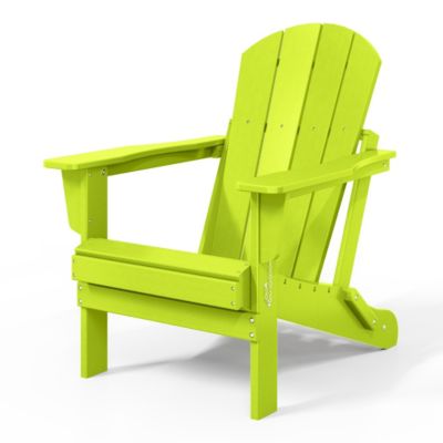 All-Weather Contoured Outdoor Poly Folding Adirondack Chair