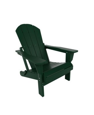 All-Weather Contoured Outdoor Poly Folding Adirondack Chair