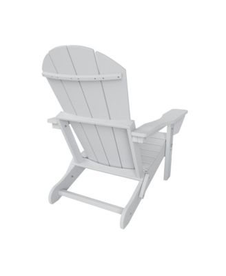 All-Weather Contoured Outdoor Poly Folding Adirondack Chair