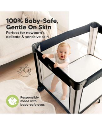 2-Pack Mini Crib Sheets, Pack and Play Sheets Fitted, Pack N Play Sheets, Organic Fitted Crib Sheet Cover