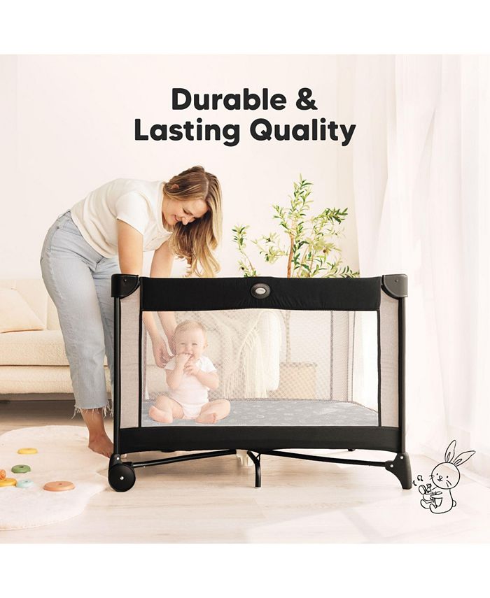 KeaBabies 2Pack Mini Crib Sheets, Pack and Play Sheets Fitted, Pack N