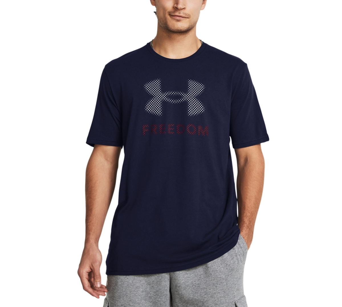 Men's Relaxed Fit Freedom Logo Short Sleeve T-Shirt - Team Royal/red