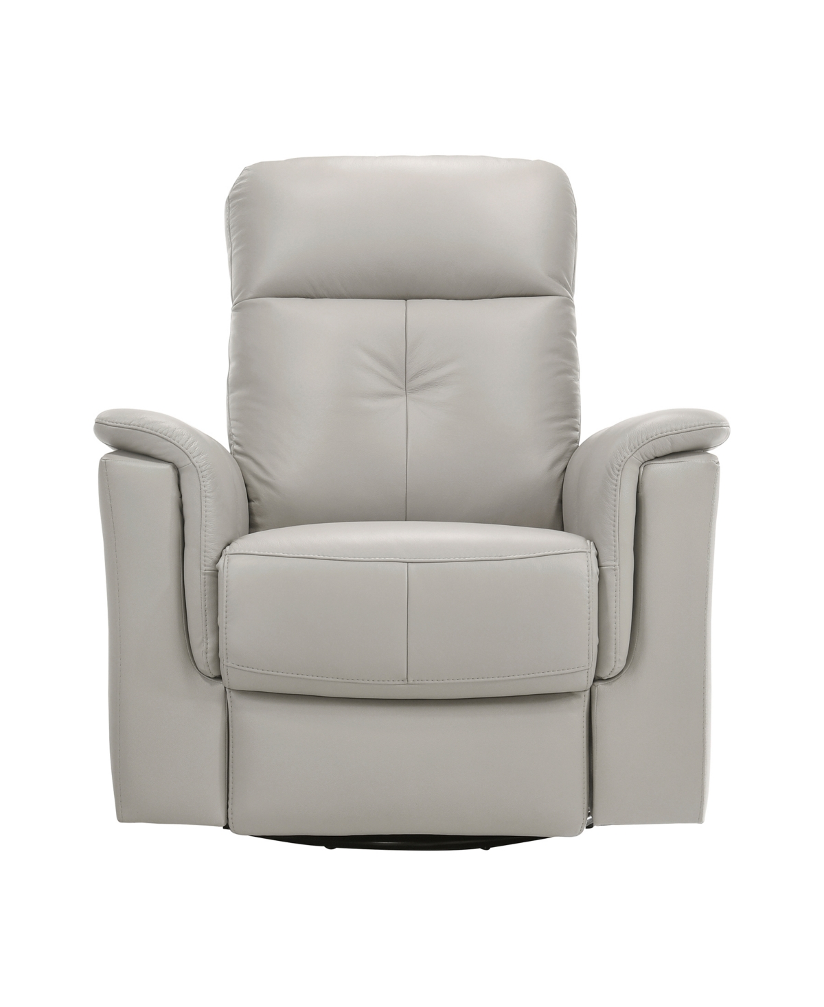 Homelegance Emillia 36" Leather Swivel Glider Reclining Chair In Silver