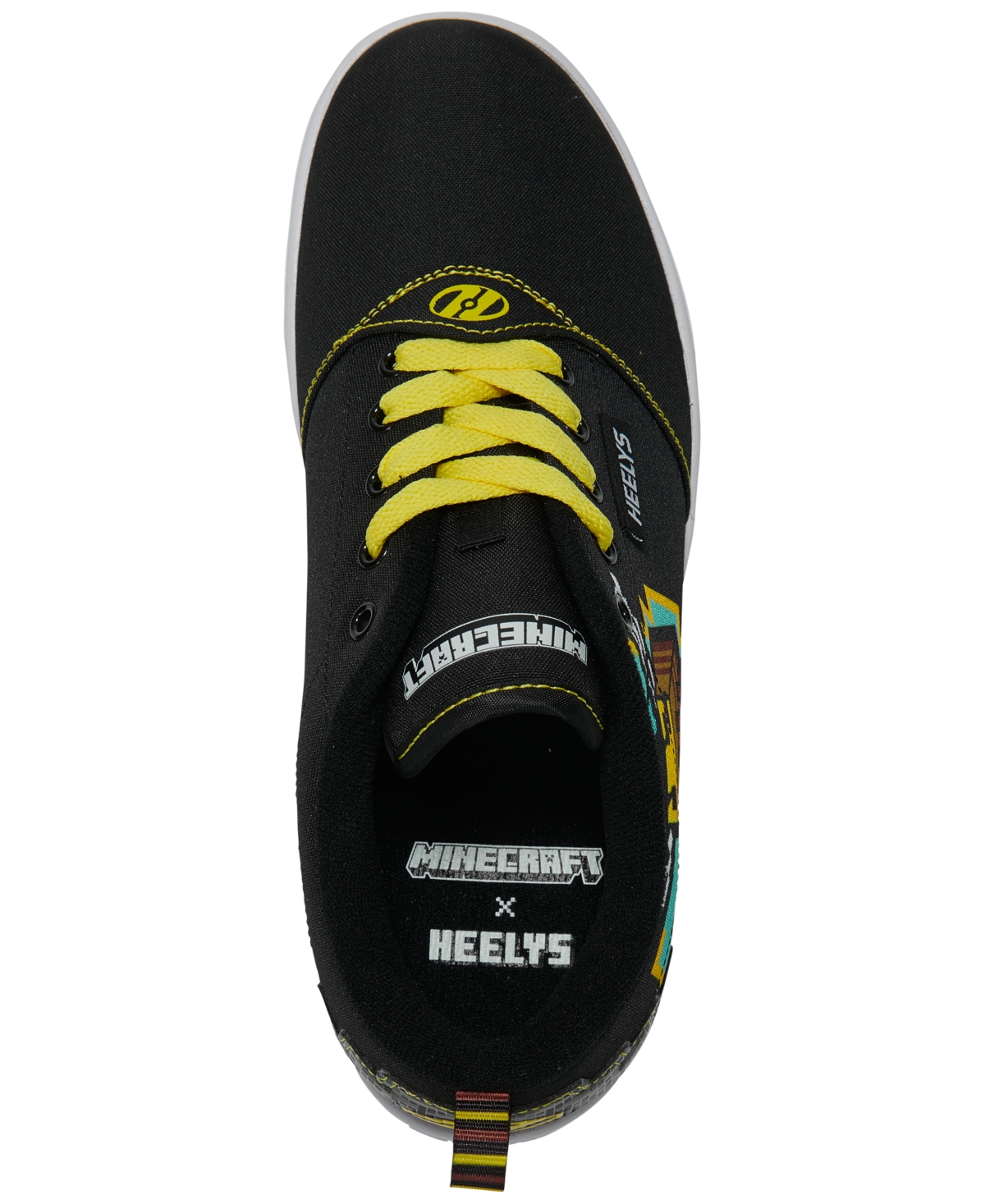 Shop Heelys Little Kids' Pro 20 Prints Minecraft Skate Casual Sneakers From Finish Line In Black,yellow
