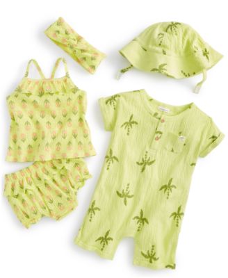 Shop First Impressions Baby Siblings Tropical Collection Created For Macys In Citrus Fruit