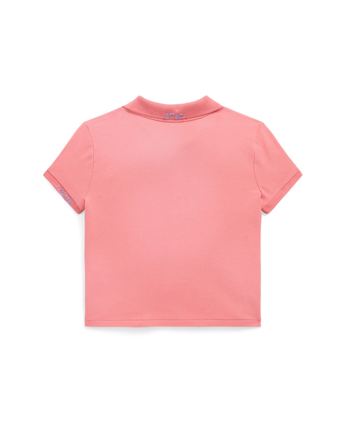 Shop Polo Ralph Lauren Big Girls Twist-front Stretch Mesh Polo Shirt In Ribbon Pink With Light Green