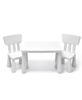 3 Piece Children Activity Table Set with Chairs for Play, Study and Crafts