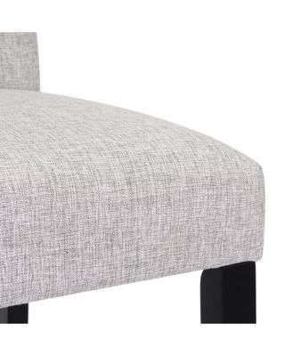 24" Linen Fabric Tufted Counter Stool