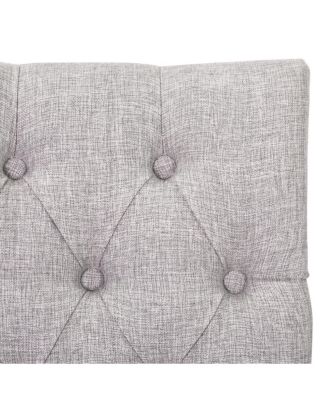 24" Linen Fabric Tufted Counter Stool