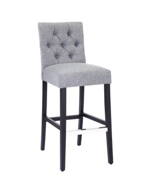Linen Fabric Tufted Bar Stool (Set of 2)