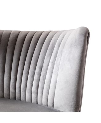 25" Wide  Velvet Upholstered Tufted, Metal Legs Accent Chair