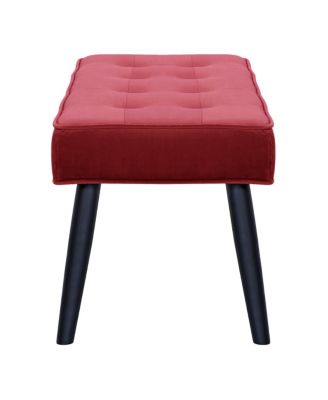 Velvet Tufted Bedroom Bench for Living Room & Entryway
