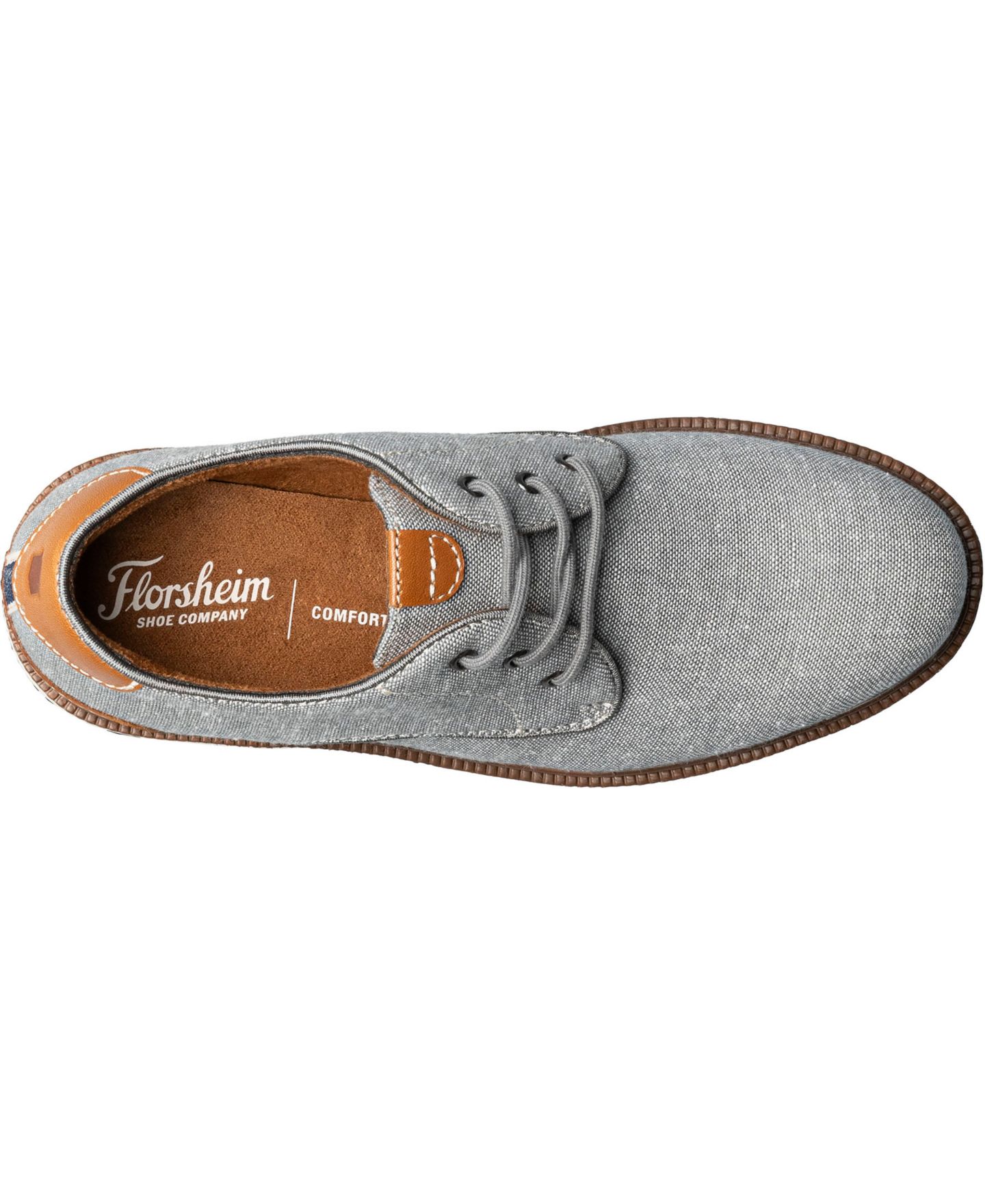 Детские оксфорды Florsheim Highland Jr. из парусины для мальчиков, цвет: Серый — фото 6