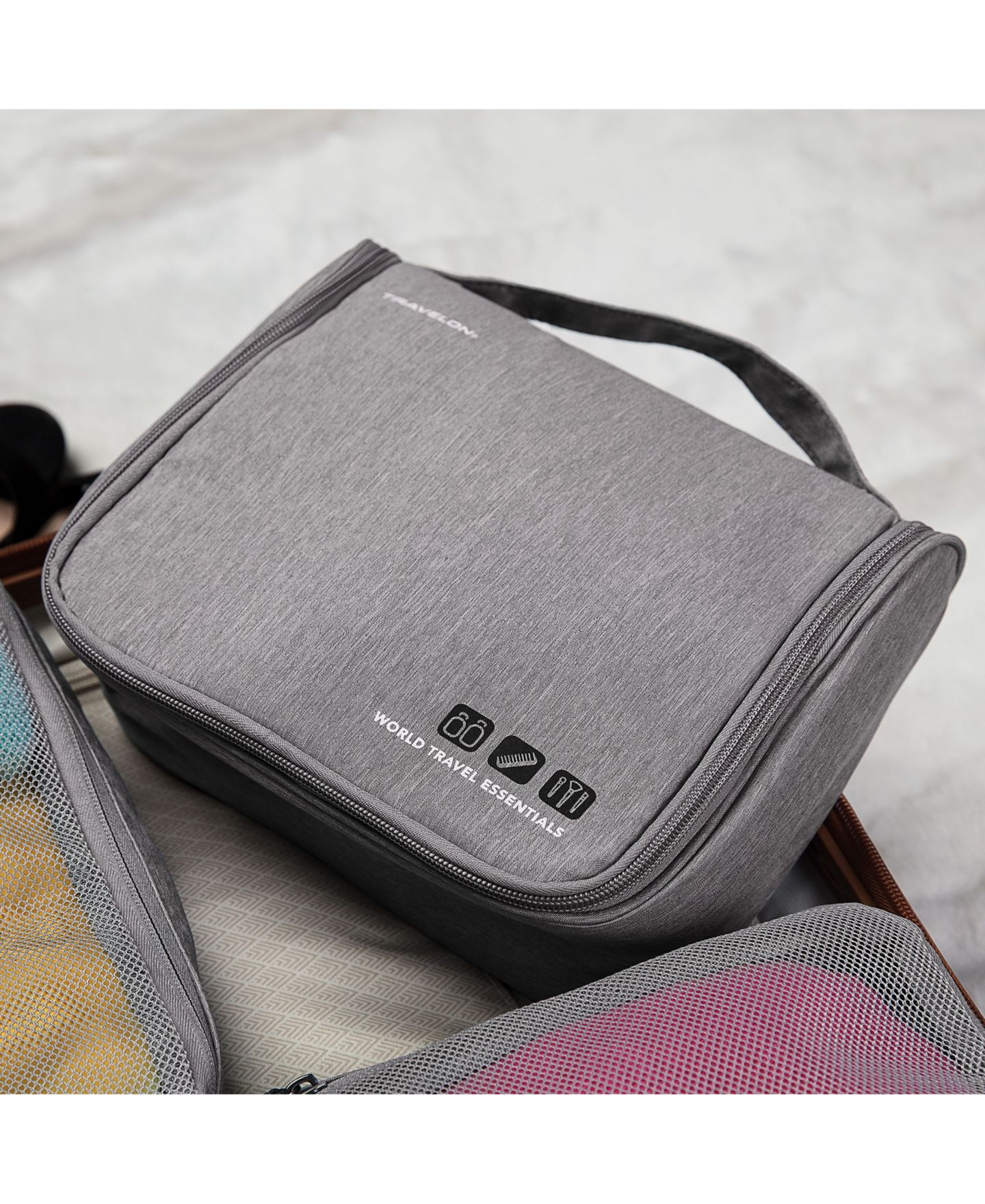 Несессер Travelon World Travel Essentials Hanging Toiletry Case, цвет: Чёрный — фото 11