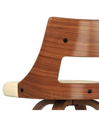 Dallyn Swivel Bar Stool (Set of 2) in Cream Pu Leather