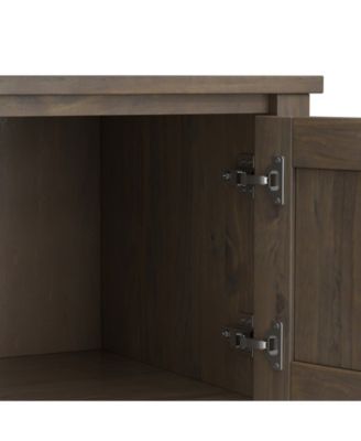 Ela Solid Wood Console Table in Smoky Brown