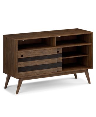 Clarkson Solid Acacia Wood Tv Stand in Rustic Natural Aged Brown For TVs up to 60 inches