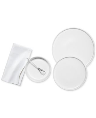 Aaden Matte Stackable 12 Pc. Dinnerware Set, Service for 4, Exclusively at Macy's