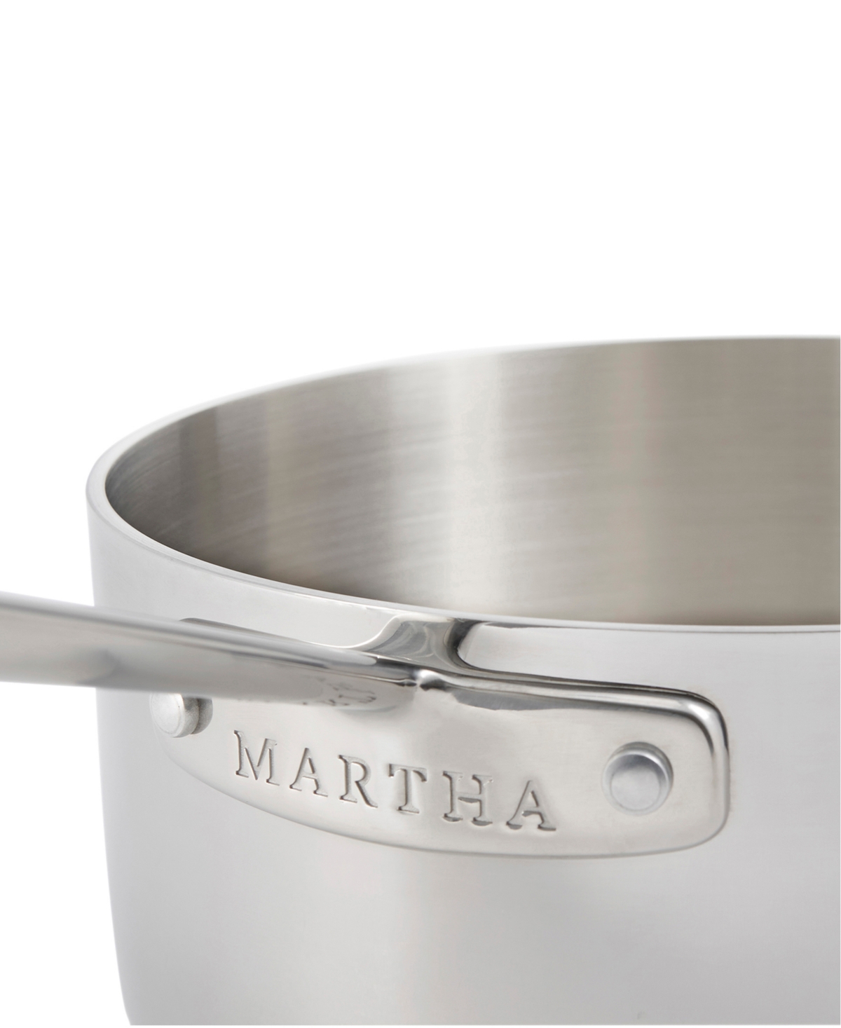 Shop Martha Stewart Collection Martha By Martha Stewart Stainless Steel 2 Qt Saucepan With Lid In Silver