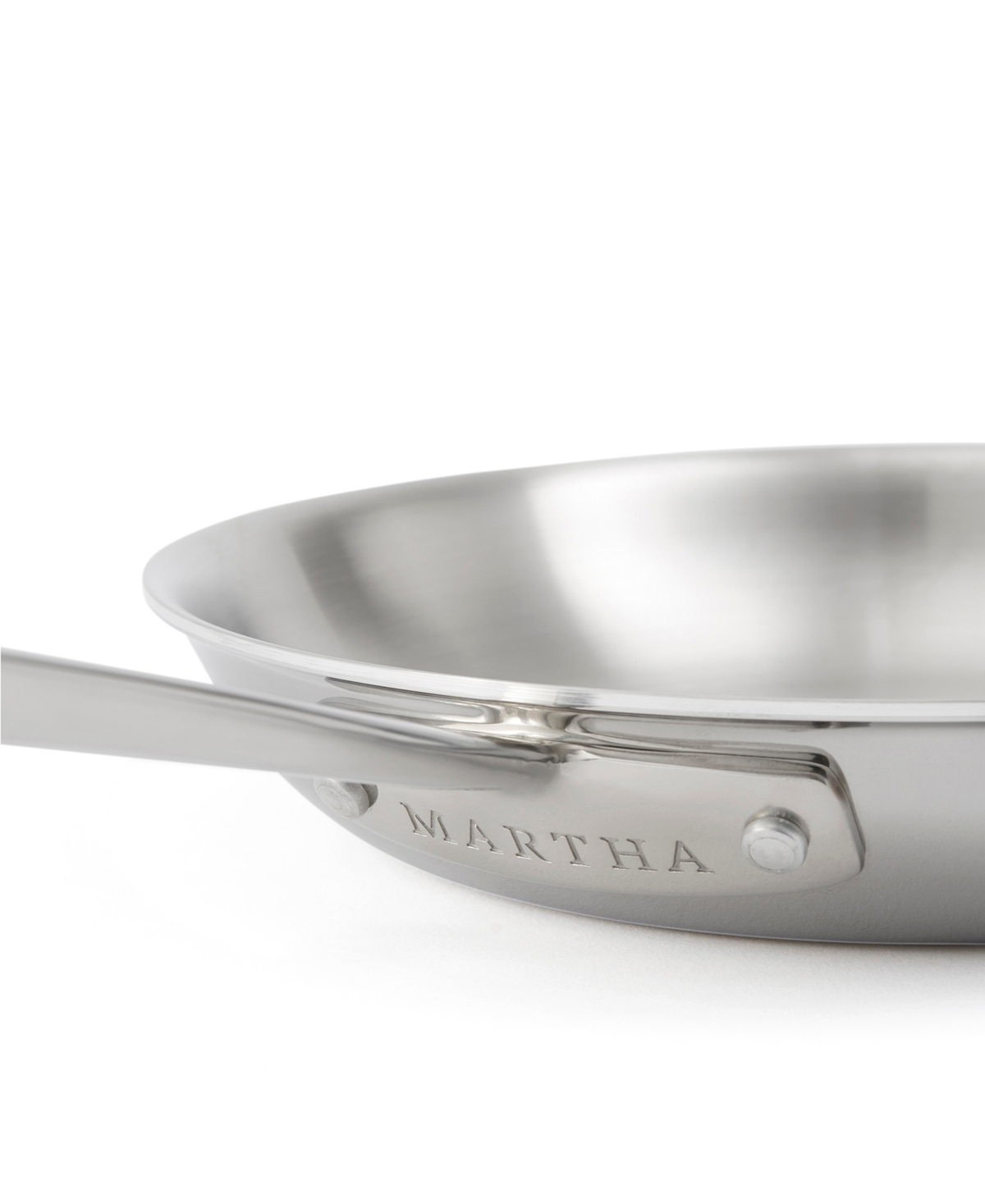 Shop Martha Stewart Collection Martha By Martha Stewart Stainless Steel 10" Saute Fry Pan In Silver