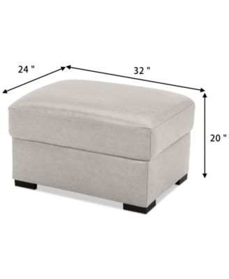 Radley 32"  Leather Ottoman