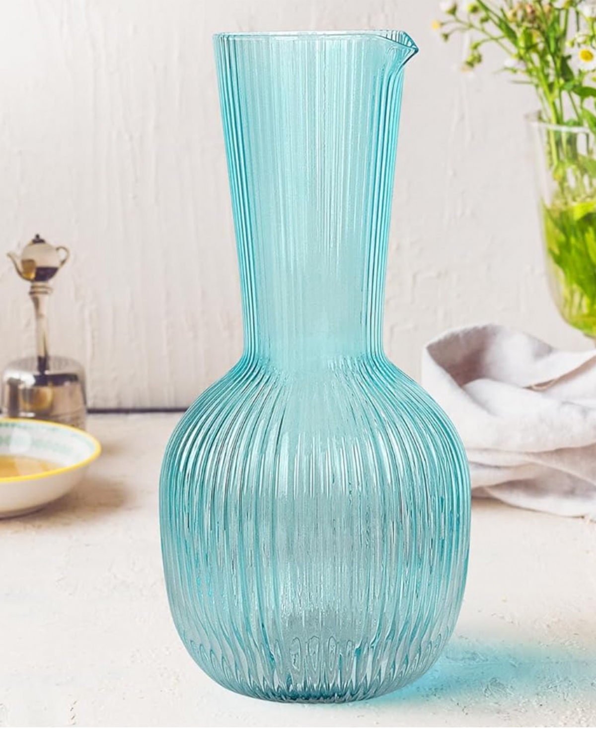 Shop Jay Imports Fluted Carafe In Blue
