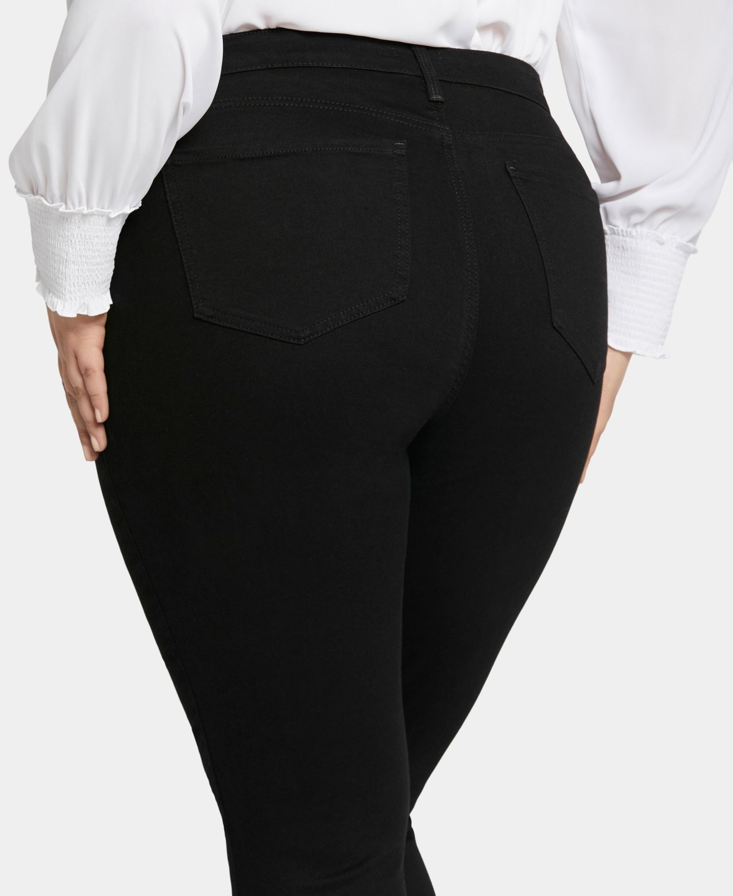 Женские джинсы NYDJ Plus Size Sheri Slim Jean, цвет: Чёрный — фото 4