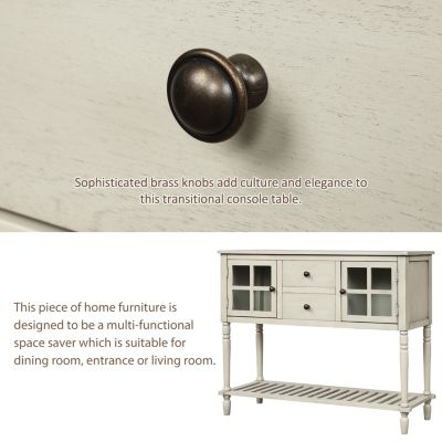 Streamdale Farmhouse Sideboard with Glass and Shelf