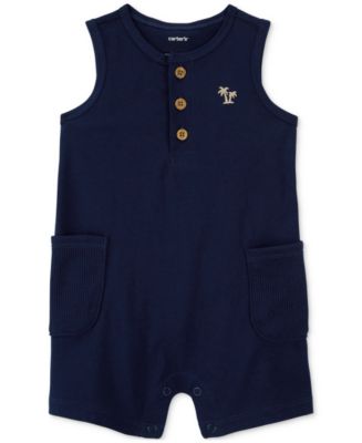 Boys Raglan Block Henley Romper by Me & Henry