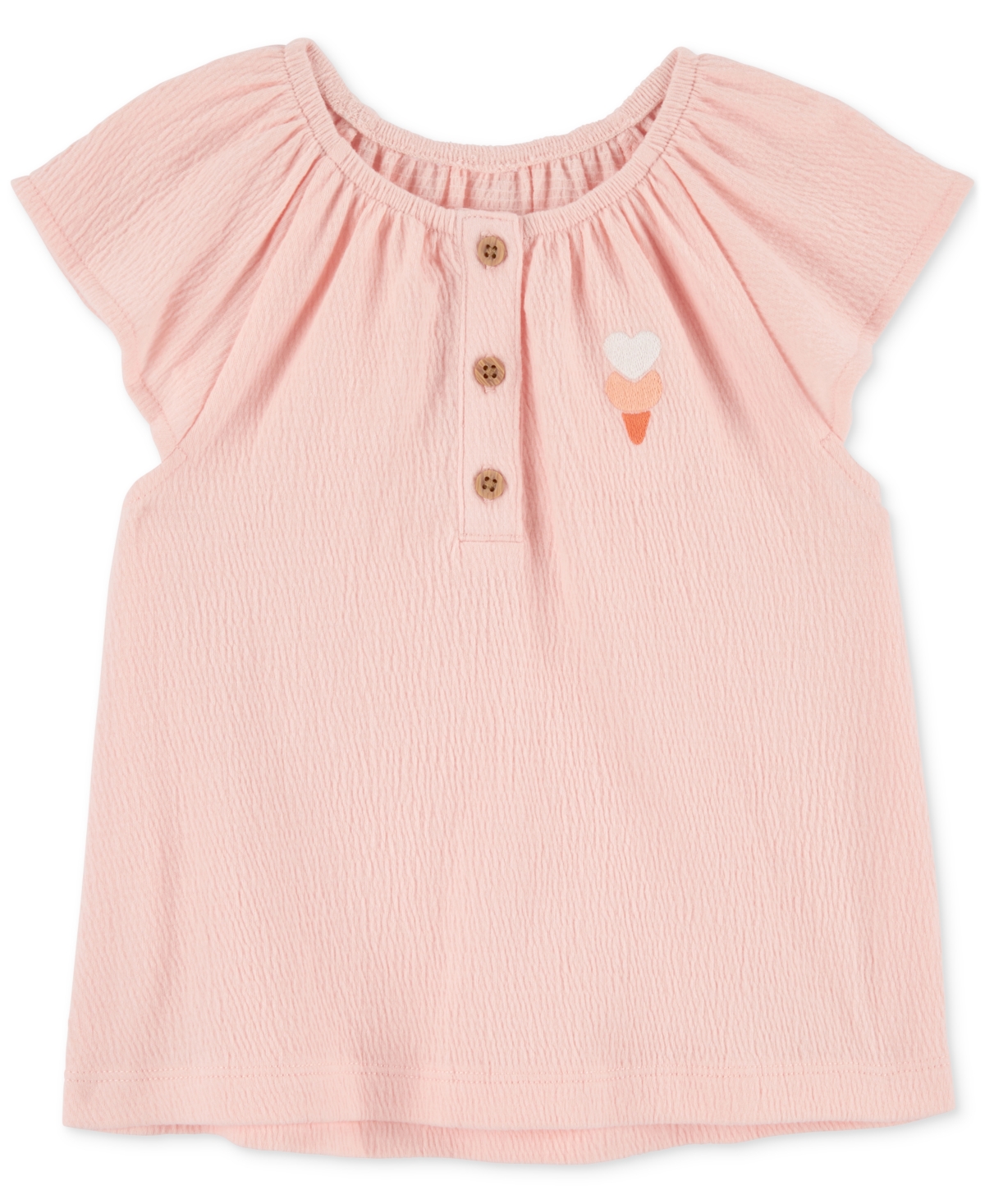 Shop Carter's Toddler Girls Ice Cream Crinkle Jersey Top In Pink